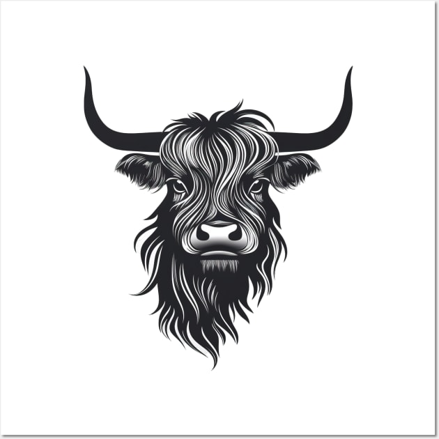 Highland Cow Wall Art by TooplesArt